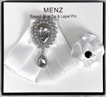 BOWTIE LAPEL COMBO #BLC-WHITE